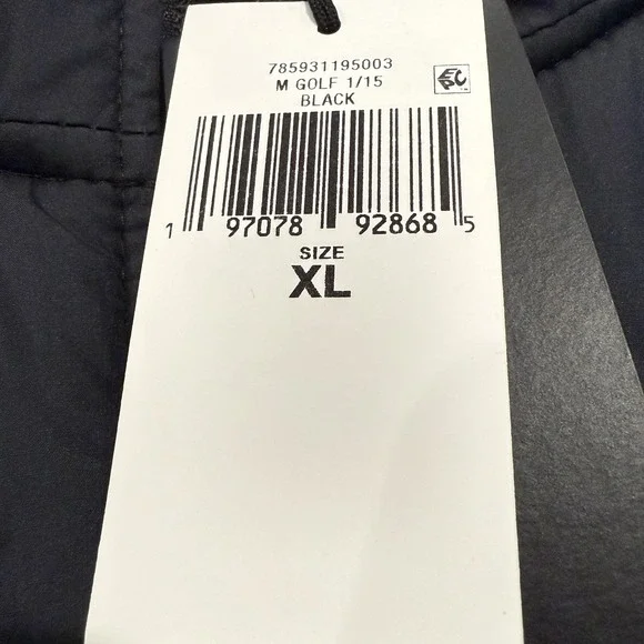 Ralph Lauren RLX Black US Open Tennis Vest Branded Dobel Tequila XL Puffer/Knit